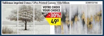 Hart 3pcs printed canvas offer