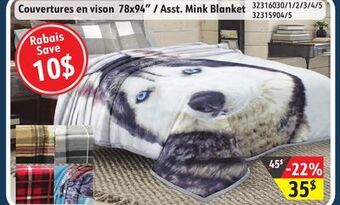 Hart Asst. mink blanket offer