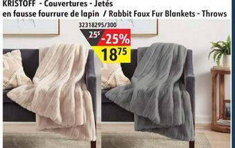 Sushi Shop Kristoff rabbit faux fur blankets - throws offer