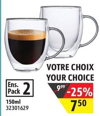 Sushi Shop 2 piece insulated double-wall glass mug set offer