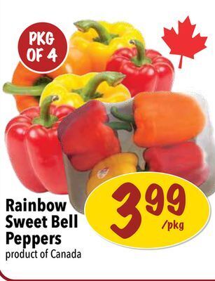 Farm Boy Rainbow sweet bell peppers offer