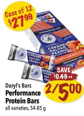 Farm Boy Daryl's bars performance protein bars offer