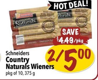 Farm Boy Schneiders country naturals wieners offer