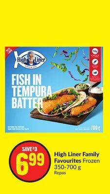 FreshCo High liner family favourites frozen 350-700 g offer