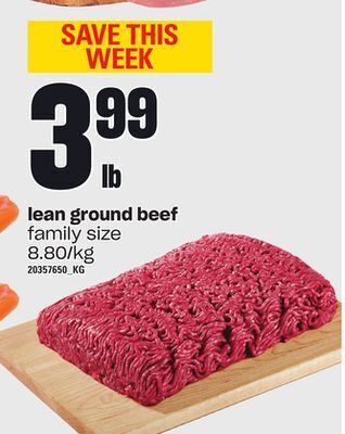 Zehrs Markets Lean ground beef offer