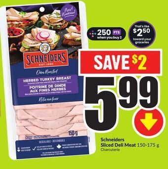 FreshCo Schneiders sliced deli meat 150-175 g offer