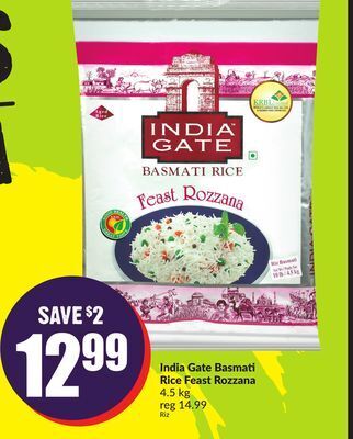 FreshCo India gate basmati rice feast rozzana 4.5 kg offer