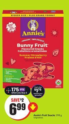 FreshCo Annie's fruit snacks 198 g offer