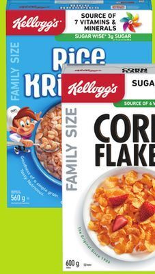 FreshCo Kellogg's cereal 480-650g selected varieties offer