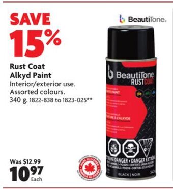 Home Hardware Rust coat alkyd paint offer