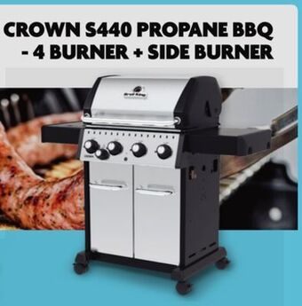 Home Hardware Crown s440 propane bbq - 4 burner + side burner offer