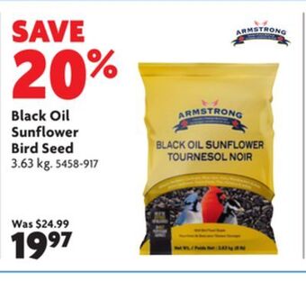 Home Hardware Black oil sunflower bird seed offer