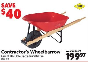 Home Hardware Contractor's wheelbarrow offer