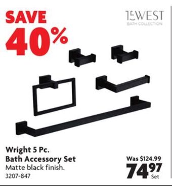 Home Hardware Wright 5 pc. bath accessory set offer