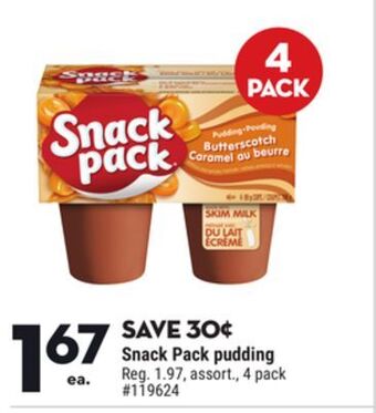 Giant Tiger Snack pack pudding offer