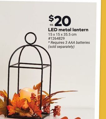 Giant Tiger Led metal lantern offer
