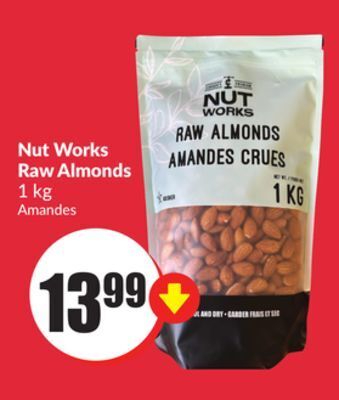 Chalo FreshCo Nut works raw almonds 1 kg offer