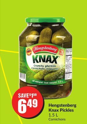 Chalo FreshCo Hengstenberg knax pickles 1.5 l offer