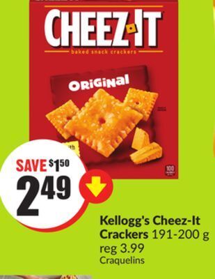 Chalo FreshCo Kellogg's cheez-it crackers 191-200 g offer