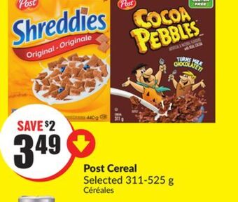 Chalo FreshCo Post cereal selected 311-525 g offer