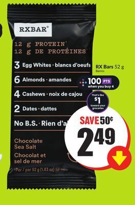 Chalo FreshCo Rx bars 52 g offer