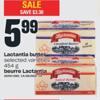 Valu-mart Beurre lactantia 454 g offer