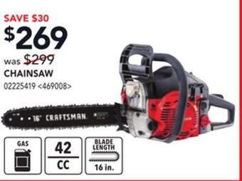 RONA Craftsman chainsaw offer