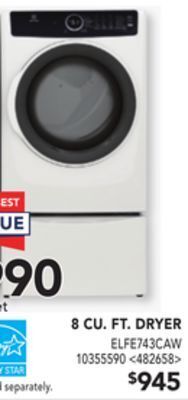 RONA Electrolux 8 cu. ft. dryer offer