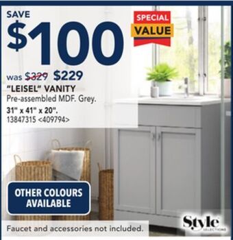 RONA Leisel vanity 31 x 41 x 20 offer