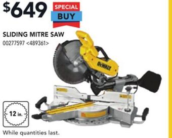 RONA Dewalt sliding mitre saw offer
