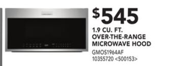 RONA 1.9 cu ft. over-the-range microwave hood offer