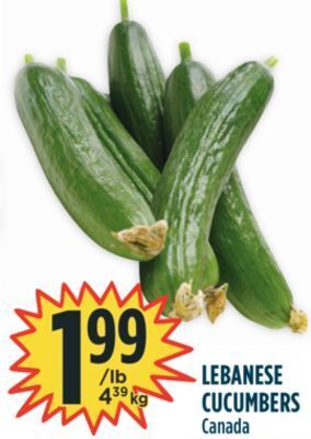 Marché Adonis Lebanese cucumbers offer