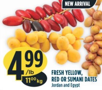Marché Adonis Fresh yellow, red or sumani dates offer