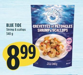 Marché Adonis Blue tide shrimp & scallops offer
