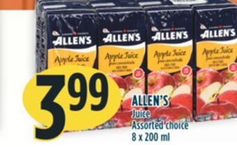 Marché Adonis Allen's juice offer