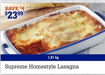 M & M Food Market Supreme homestyle lasagna offer