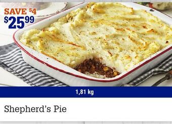 M & M Food Market Shepherd's pie offer