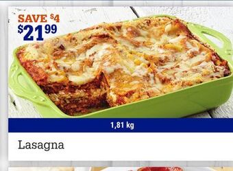 M & M Food Market Lasagna offer