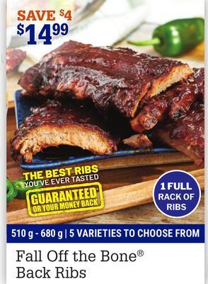 M & M Food Market Fall off the bone back ribs offer