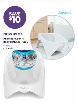 Babies 'R' Us Angelcare 2-in-1 baby bathtub - grey offer