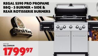 Home Hardware Regal s590 pro propane bbq - 5 burner + side & rear rotisserie burners offer