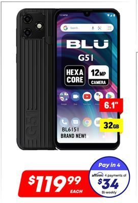 Factory Direct Blu g51 6.1 32gb unlocked android smartphone offer