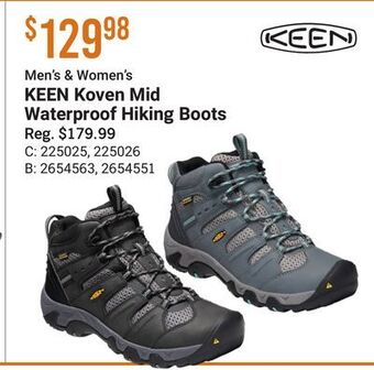 Bass Pro Men's & women's keen koven mid waterproof hiking boots offer