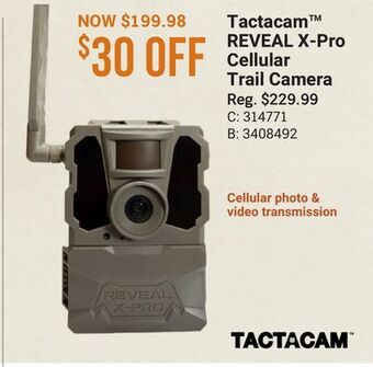 Bass Pro Tactacam reveal x-pro cellular trail camera offer