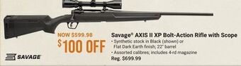 Bass Pro Savage axis ii xp bolt-action rifle with scope offer
