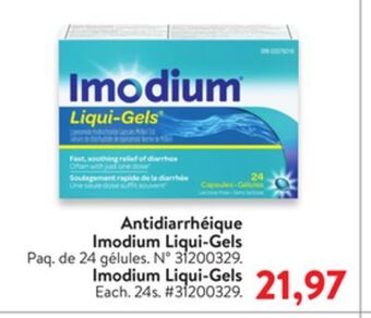 Walmart Imodium liqui-gels offer