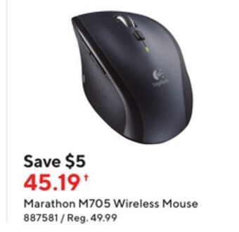 Staples Logitech marathon m705 wireless mouse offer