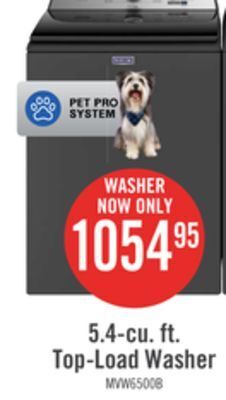 The Brick Maytag 5.4 cu. ft. pet pro top-load washer - mvw6500mbk offer