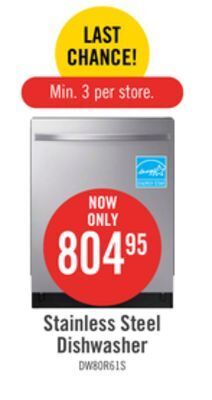 The Brick Samsung top-control dishwasher with stormwash - dw80r5061us/aa offer