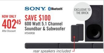 The Brick Sony 5.1-channel 600 w home cinema package - 4a5573 offer